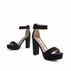 imageDREAM PAIRS Womens Hilo Heeled SandalBlackNubuck