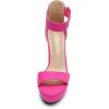 imageDREAM PAIRS Womens Hilo Heeled SandalHot Pinksuede