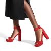 imageDREAM PAIRS Womens Hilo Heeled SandalRedSuede