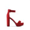 imageDREAM PAIRS Womens Hilo Heeled SandalRedSuede