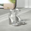imageDREAM PAIRS Womens Hilo Heeled SandalSilverGlitter