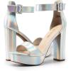 imageDREAM PAIRS Womens Hilo Heeled SandalSilverpu