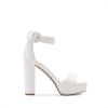imageDREAM PAIRS Womens Hilo Heeled SandalWhitePu