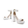 imageDREAM PAIRS Womens Hilo Heeled SandalWhitePu