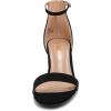 imageDREAM PAIRS Womens LowChunk Low Heel Pump SandalBlackNubuck