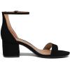 imageDREAM PAIRS Womens LowChunk Low Heel Pump SandalBlackNubuck