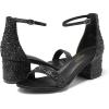 imageDREAM PAIRS Womens LowChunk Low Heel Pump SandalBlackRhinestone