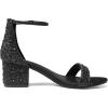 imageDREAM PAIRS Womens LowChunk Low Heel Pump SandalBlackRhinestone