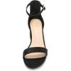 imageDREAM PAIRS Womens LowChunk Low Heel Pump SandalBlacksuede