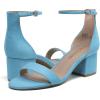imageDREAM PAIRS Womens LowChunk Low Heel Pump SandalBlueSuede