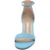 imageDREAM PAIRS Womens LowChunk Low Heel Pump SandalBlueSuede