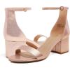 imageDREAM PAIRS Womens LowChunk Low Heel Pump SandalChampagnePearl