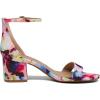 imageDREAM PAIRS Womens LowChunk Low Heel Pump SandalFloral