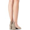 imageDREAM PAIRS Womens LowChunk Low Heel Pump SandalGoldRhinestone