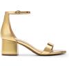 imageDREAM PAIRS Womens LowChunk Low Heel Pump SandalGoldmetallic