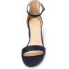 imageDREAM PAIRS Womens LowChunk Low Heel Pump SandalNavysuede