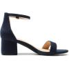 imageDREAM PAIRS Womens LowChunk Low Heel Pump SandalNavysuede