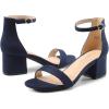 imageDREAM PAIRS Womens LowChunk Low Heel Pump SandalNavysuede