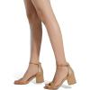 imageDREAM PAIRS Womens LowChunk Low Heel Pump SandalNudePu