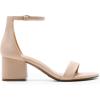 imageDREAM PAIRS Womens LowChunk Low Heel Pump SandalNudesuede