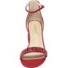 imageDREAM PAIRS Womens LowChunk Low Heel Pump SandalRedRhinestone