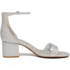 imageDREAM PAIRS Womens LowChunk Low Heel Pump SandalSilverGlitter