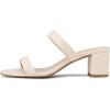 imageDREAM PAIRS Womens Two Strap Open Toe Low Block Chunky Heels Sandals Dress Pumps Casual Summer Mules ShoesApricontPu