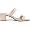 imageDREAM PAIRS Womens Two Strap Open Toe Low Block Chunky Heels Sandals Dress Pumps Casual Summer Mules ShoesApricontPu