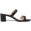 imageDREAM PAIRS Womens Two Strap Open Toe Low Block Chunky Heels Sandals Dress Pumps Casual Summer Mules ShoesBlackPu