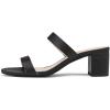 imageDREAM PAIRS Womens Two Strap Open Toe Low Block Chunky Heels Sandals Dress Pumps Casual Summer Mules ShoesBlackPu