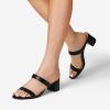 imageDREAM PAIRS Womens Two Strap Open Toe Low Block Chunky Heels Sandals Dress Pumps Casual Summer Mules ShoesBlackstone