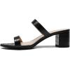 imageDREAM PAIRS Womens Two Strap Open Toe Low Block Chunky Heels Sandals Dress Pumps Casual Summer Mules ShoesBlackstone
