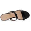 imageDREAM PAIRS Womens Two Strap Open Toe Low Block Chunky Heels Sandals Dress Pumps Casual Summer Mules ShoesBlackstone