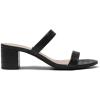 imageDREAM PAIRS Womens Two Strap Open Toe Low Block Chunky Heels Sandals Dress Pumps Casual Summer Mules ShoesBlackstone