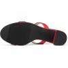 imageDREAM PAIRS Womens Two Strap Open Toe Low Block Chunky Heels Sandals Dress Pumps Casual Summer Mules ShoesRedPu