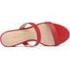 imageDREAM PAIRS Womens Two Strap Open Toe Low Block Chunky Heels Sandals Dress Pumps Casual Summer Mules ShoesRedPu