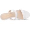 imageDREAM PAIRS Womens Two Strap Open Toe Low Block Chunky Heels Sandals Dress Pumps Casual Summer Mules ShoesWhitePu