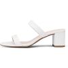 imageDREAM PAIRS Womens Two Strap Open Toe Low Block Chunky Heels Sandals Dress Pumps Casual Summer Mules ShoesWhitePu