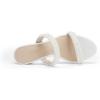 imageDREAM PAIRS Womens Two Strap Open Toe Low Block Chunky Heels Sandals Dress Pumps Casual Summer Mules ShoesWhitepearl