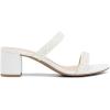 imageDREAM PAIRS Womens Two Strap Open Toe Low Block Chunky Heels Sandals Dress Pumps Casual Summer Mules ShoesWhitepearl