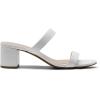 imageDREAM PAIRS Womens Two Strap Open Toe Low Block Chunky Heels Sandals Dress Pumps Casual Summer Mules ShoesWhitestone