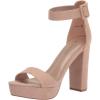 imageDREAM PAIRS Womens Hilo Heeled SandalNude Suede