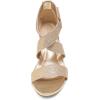 imageDREAM PAIRS Womens Ankle Strap Wedge Sandals Comfortable Open Toe Summer Dress ShoesGoldGlitter