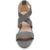 imageDREAM PAIRS Womens Ankle Strap Wedge Sandals Comfortable Open Toe Summer Dress ShoesGreyNubuck