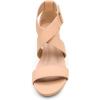 imageDREAM PAIRS Womens Ankle Strap Wedge Sandals Comfortable Open Toe Summer Dress ShoesNudeNubuck