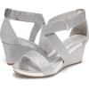 imageDREAM PAIRS Womens Ankle Strap Wedge Sandals Comfortable Open Toe Summer Dress ShoesSilverGlitter