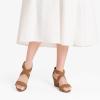 imageDREAM PAIRS Womens Ankle Strap Wedge Sandals Comfortable Open Toe Summer Dress ShoesTanNubuck