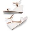 imageDREAM PAIRS Womens Casual Dressy Wedge Sandals Cute Square Toe and Buckle Ankle Strappy Slingback Wedding Shoes