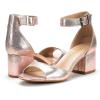 imageDREAM PAIRS Womens Chunkle Low Heel Pump Ankle Strap Dress SandalChampagne