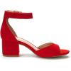 imageDREAM PAIRS Womens Chunkle Low Heel Pump Ankle Strap Dress SandalRed